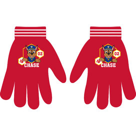 Detské zimné rukavice Paw Patrol – Chase, červené (univerzálna veľkosť)