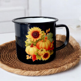 Smaltovaný hrnček Jeseň, 350ml