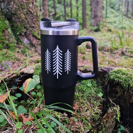 Termohrnček Sila prírody, 900 ml, čierna