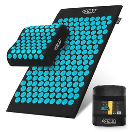 Akupresúrna podložka s vankúšom 68×42, čierno-modrá