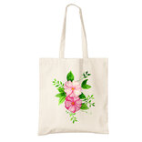 BIO bavlnená taška 2 ružové kvety
