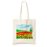 BIO bavlnená taška Krajinomaľba Červený mak