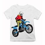 Detské tričko modrá motorka