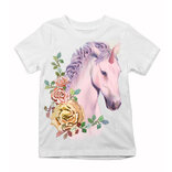 Detské tričko jednorožec s kvetmi 