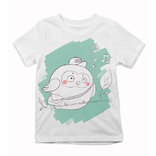 Detské tričko Maľovaná sovička s pozadím 