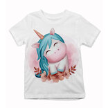 Detské tričko jednorožec modré vlasy 