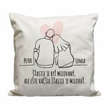 Vankúš Šťastie je byť milovaný s vlastným menom 