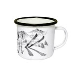 Smaltovaný hrnček skialp a hory