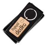  Drevená kľúčenka Najlepší dedko srdiečko 