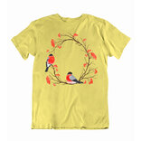 Pánske BIO tričko vtáky a kvety