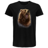  Pánske Bio tričko zúrivý medveď čierne