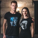  Pánske Bio tričko Vlci v splne mesiaca