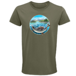 Pánske Bio tričko Ryba v kruhu čierne