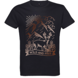 Pánske bio tričko Wild and free čierne