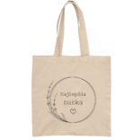 BIO bavlnená taška Babka srdiečko