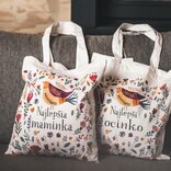 BIO bavlnená taška maminka vtáčik 