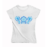 Dámske BIO tričko modrý vzor