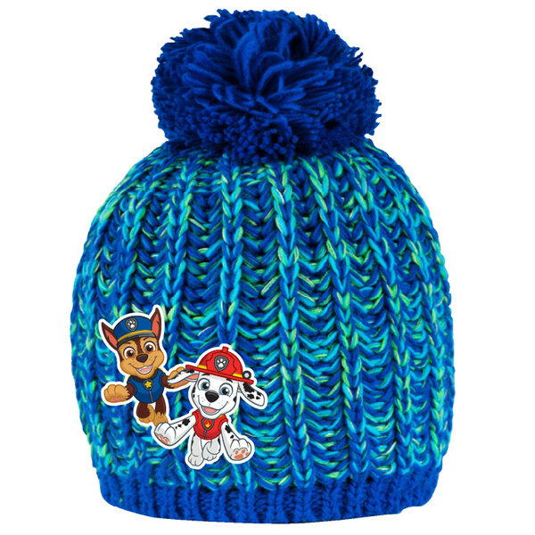 Zimná čiapka paw patrol (tlapková patrola) modro-zelená, veľkosť 52 - 70169_1