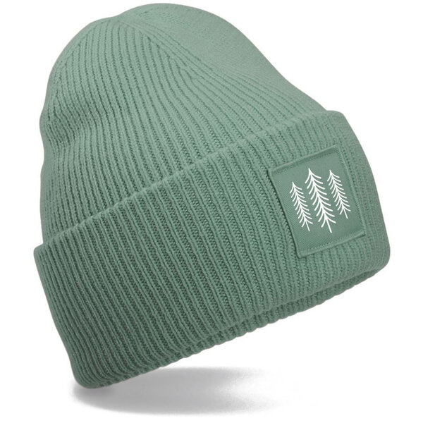 Čiapka štvorec tri stromy - ciapka-tri-stromy-zelena