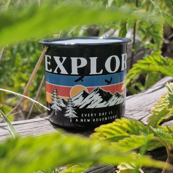 Smaltovaný hrnček  explore, 350ml - explore-hrnek