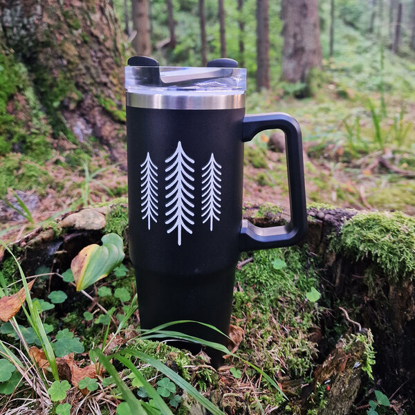 Termohrnček sila prírody, 900 ml, čierna - termohrncek-sila-prirody