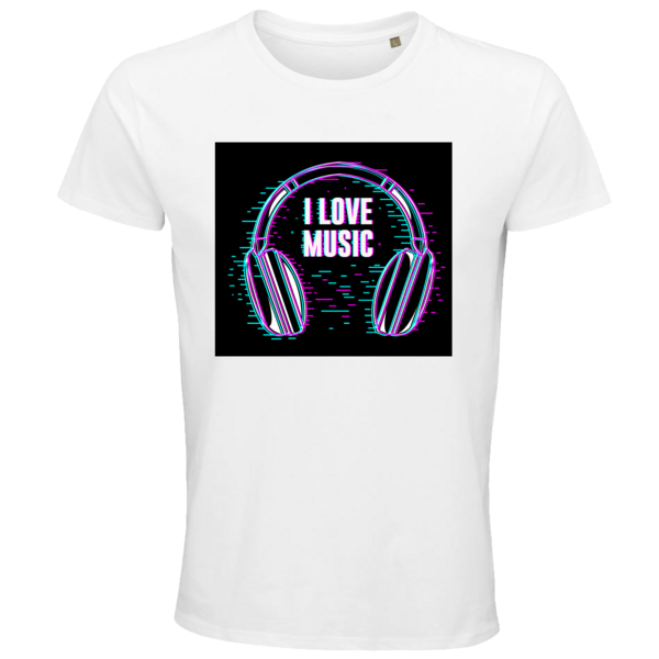 Kópia pánske tričko gitarista na stoličke - panske-tricko-i-love-music