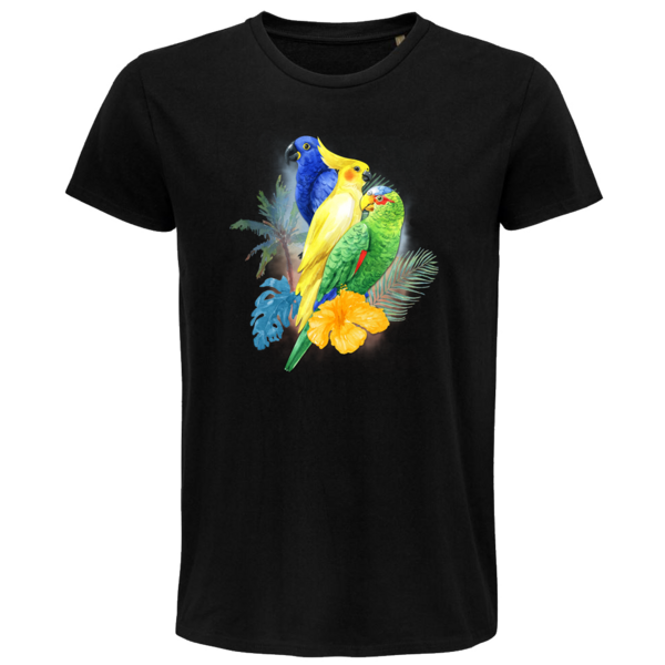 Pánske bio tričko papagáje - 3
