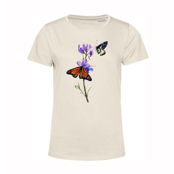 Dámske bio tričko 2 motýle a kvet - 26