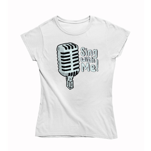 Dámske tričko sign with me mikrofón - 9
