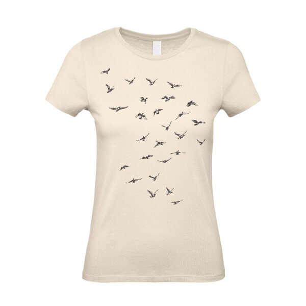 Dámske tričko kŕdel vtákov - 8