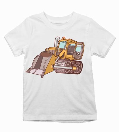 detske-tricko-buldozer-zlty Detské tričko kreslený buldozér - detske-tricko-buldozer-zlty