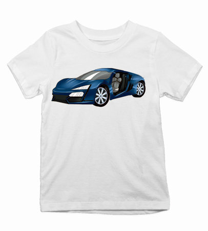 modre-auto Detské tričko modré autíčko - modre-auto