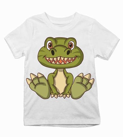 dinosaurus-usmev Detské tričko malý rex dinosaurus - dinosaurus-usmev