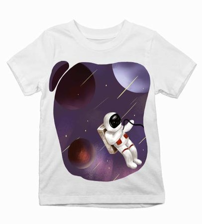 vesmir-kozmonaut-tricko Detské tričko lietajúci kozmonaut vo vesmíre - vesmir-kozmonaut-tricko