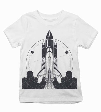 raketoplan-start-rekety-vesmir Detské tričko štart raketoplánu - raketoplan-start-rekety-vesmir