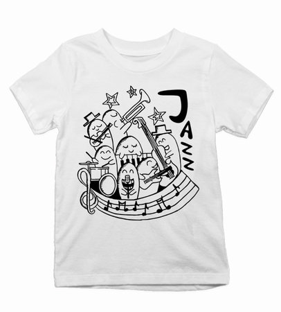 detske-tricko-hudba Detské maľované tričko jazz - detske-tricko-hudba