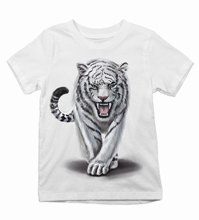 biely-tiger-co-kraca Detské tričko kráčajúci tiger - biely-tiger-co-kraca