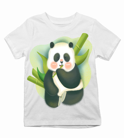 panda-a-bambus Detské tričko panda a bambus - panda-a-bambus