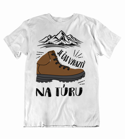 vyraziť-na-turu-ahooy-biela Pánske tričko je čas vyraziť na túru - vyraziť-na-turu-ahooy-biela
