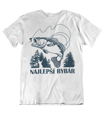 rybar-tricko-darcek-pre-rybara-biele Pánske tričko najlepší rybár - rybar-tricko-darcek-pre-rybara-biele