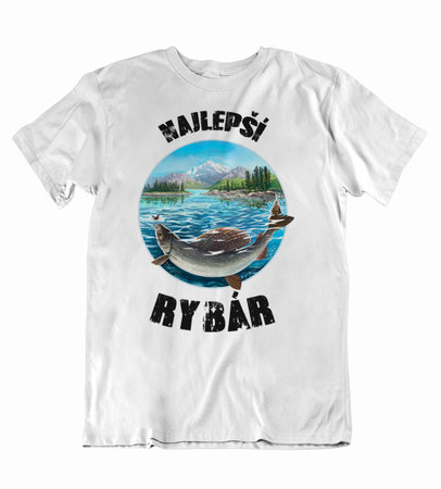 rybar-tricko-pre-rybara-najlepsi-rybar-darcek-pre-rybara-biele Pánske tričko najlepší rybár v kruhu - rybar-tricko-pre-rybara-najlepsi-rybar-darcek-pre-rybara-biele