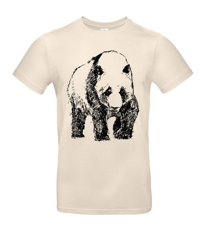 49 Pánske tričko panda skica - 49