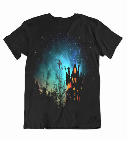 42 Pánske tričko halloween strašidelný hrad - 42