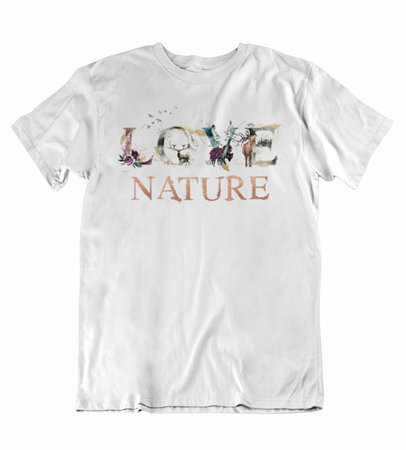 472 Pánske tričko love nature písmo - 472